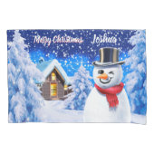 Snowman voor kerstmis met kinderen kussensloop (Voorkant)