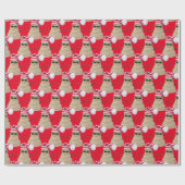 Snowman voor kerstzand met zonnebrillen cadeaupapier (Vlak)