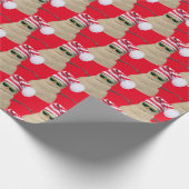 Snowman voor kerstzand met zonnebrillen cadeaupapier (Hoek)