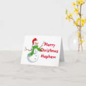 SNOWMAN VOOR MIJN NEPHEW IN CHRISTMAS KAART (Gele Bloem)