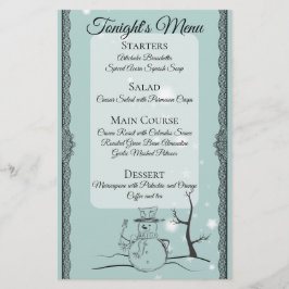 Snowman vork catering kerstdiner menu