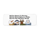 Snowman Vrienden Gepersonaliseerde Retour Adres La Etiket (Voorkant)