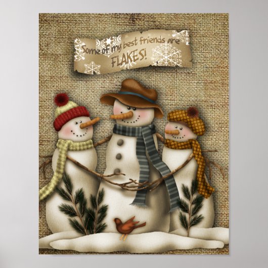 Snowman vrienden poster (Voorkant)