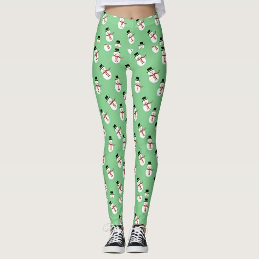 Snowman Vrouwelijke Leggings (Voorkant)
