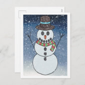 Snowman w/BG - Briefkaart (Voorkant / Achterkant)