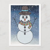 Snowman w/BG - Briefkaart (Voorkant)