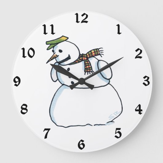 Snowman-wandklok Grote Klok (Voorkant)
