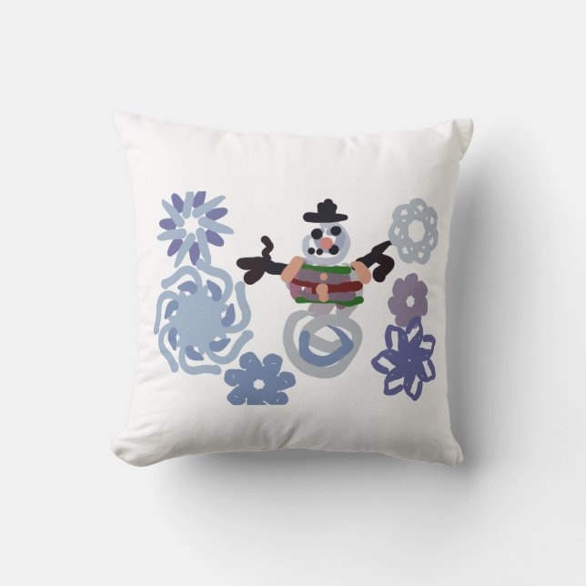 Snowman warm  kussen (Voorkant)