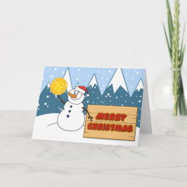 Snowman Water Polo Card Kaart