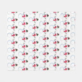 Snowman waterverf  retro xmas patroon fleece deken (Voorkant (Horizontaal))