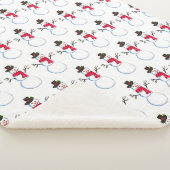 Snowman waterverf  retro xmas patroon sherpa deken (3/4)