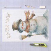 Snowman Waterverf Winter Kerstmis Tissuepapier (Craft)