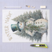 Snowman Waterverf Winter Kerstmis Tissuepapier (Craft)