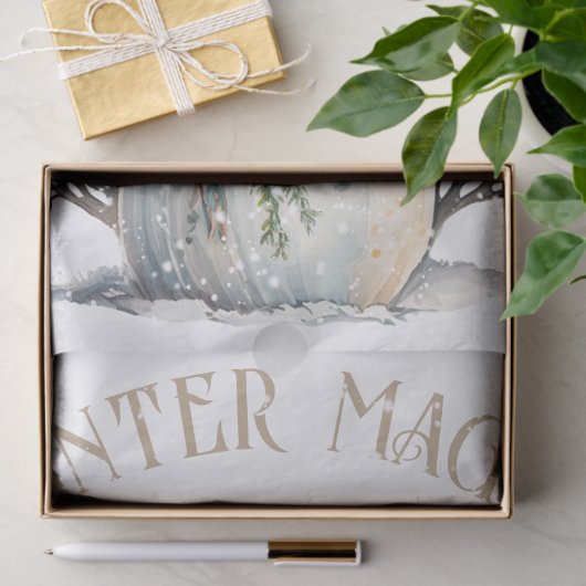 Snowman Waterverf Winter Kerstmis Tissuepapier (Geschenk)