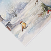 Snowman Waterverf Winter Kerstmis Tissuepapier (Detail)