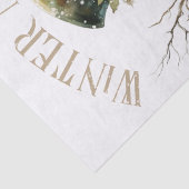 Snowman Waterverf Winter Kerstmis Tissuepapier (Detail)