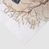 Snowman Waterverf Winter Kerstmis Tissuepapier (Detail)