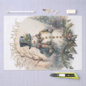 Snowman Waterverf Winter Kerstmis Tissuepapier (Craft)