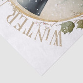 Snowman Waterverf Winter Kerstmis Tissuepapier (Detail)