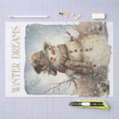 Snowman Waterverf Winter Kerstmis Tissuepapier (Craft)