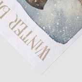 Snowman Waterverf Winter Kerstmis Tissuepapier (Detail)