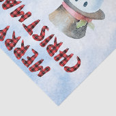 Snowman Waterverf Winter Kerstmis Tissuepapier (Detail)