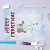 Snowman Waterverf Winter Kerstmis Tissuepapier (Craft)