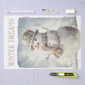 Snowman Waterverf Winter Kerstmis Tissuepapier (Craft)