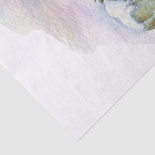 Snowman Waterverf Winter Kerstmis Tissuepapier (Detail)