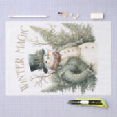 Snowman Waterverf Winter Kerstmis Tissuepapier (Craft)