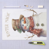 Snowman Waterverf Winter Kerstmis Tissuepapier (Craft)