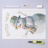 Snowman Waterverf Winter Kerstmis Tissuepapier (Craft)