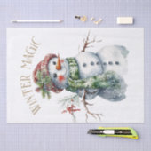 Snowman Waterverf Winter Kerstmis Tissuepapier (Craft)