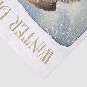 Snowman Waterverf Winter Kerstmis Tissuepapier (Detail)