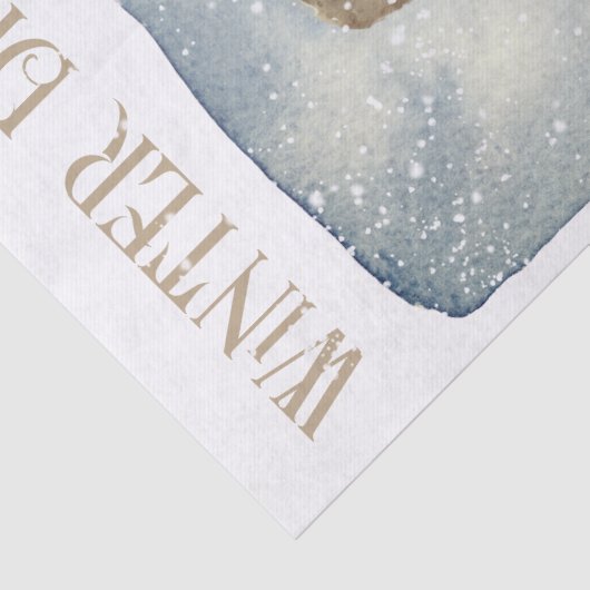 Snowman Waterverf Winter Kerstmis Tissuepapier (Detail)