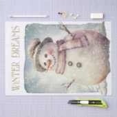 Snowman Waterverf Winter Kerstmis Tissuepapier (Craft)