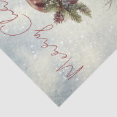 Snowman Waterverf Winterkerstcadeau Tissuepapier (Detail)