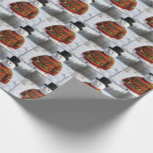 Snowman Wearing an Christmas Ugly Sweater Cadeaupapier (Hoek)