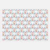 Snowman Wearing Santa Hat en Scarf Inpakpapier Vel (Voorkant 3)