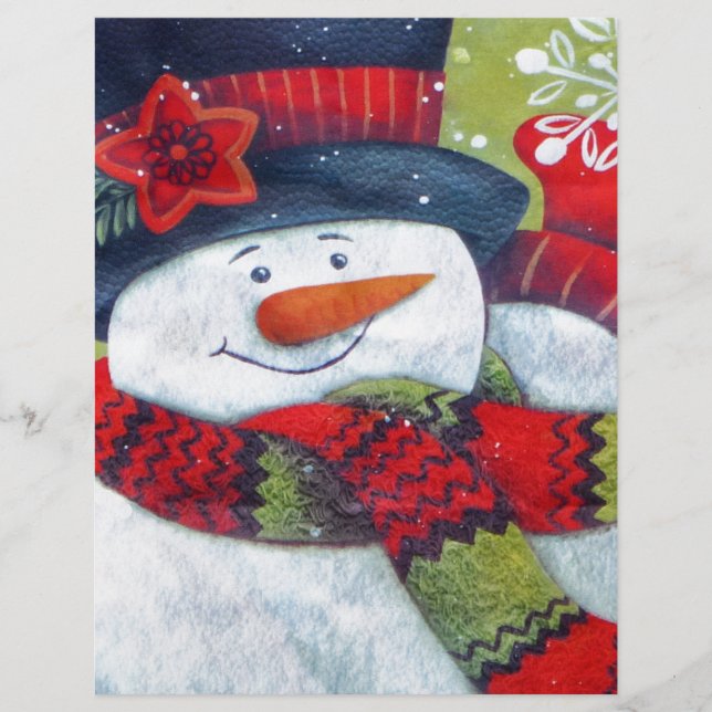 Snowman Wearing Scarf (Voorkant)