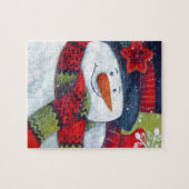 Snowman Wearing Scarf Legpuzzel (Horizontaal)