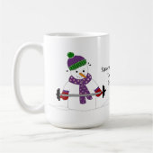 Snowman Weight Lifting met Gezegde Koffiemok (Links)