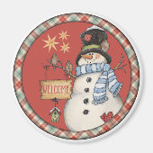 Snowman Welkom Magneet (Voorkant)