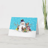 SNOWMAN-wenskaart door Nicole Janes Feestdagen Kaart (Voorkant)