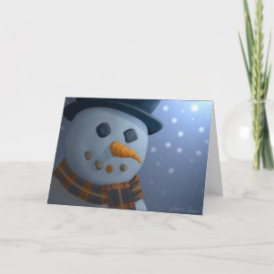 Snowman Wenskaart Feestdagen Kaart