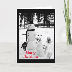 SNOWMAN WENST VOOR **JONGE DOCHTER** CHRISTMAS FEESTDAGEN KAART