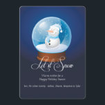 Snowman Wereldbol Holiday Card Feestdagenkaart<br><div class="desc">Een schattige sneeuwman in een winter wereldbol die je hebt om je vakantiegroeten mee te sturen. De kaart is eenvoudig aan te passen met uw tekst, lettertype, lettertypekleur, papieren vormopties en een keuze uit zes papiertypen. Niet precies wat je zoekt? Al onze producten kunnen zonder extra kosten op maat worden...</div>