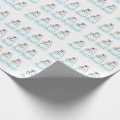 Snowman-werkpapier voor fijne kerst cadeaupapier (Hoek)