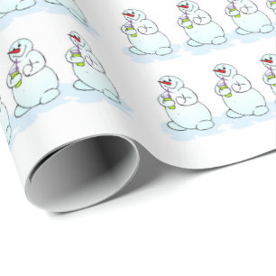 Snowman-werkpapier voor fijne kerst cadeaupapier