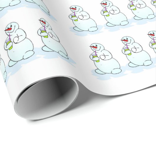 Snowman-werkpapier voor fijne kerst cadeaupapier (Rol Hoek)